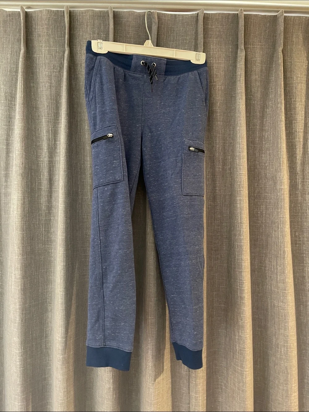 Old Navy Boys Navy Heather Cargo Jogger Sweatpants